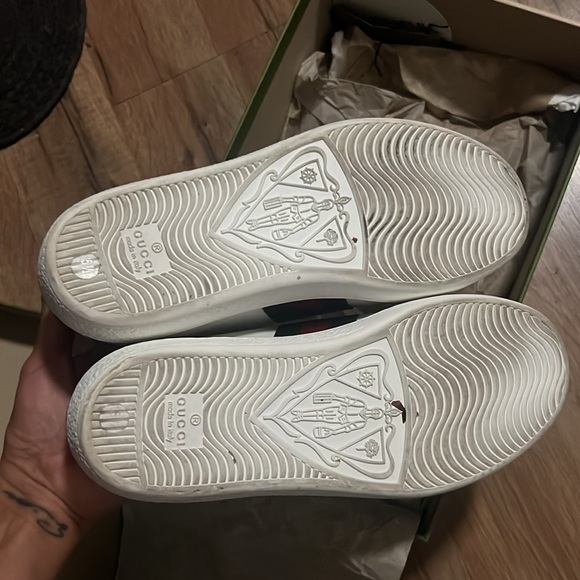 Gucci Blanco Verde Ace Sneakers Almost NEW - Picture 4 of 12
